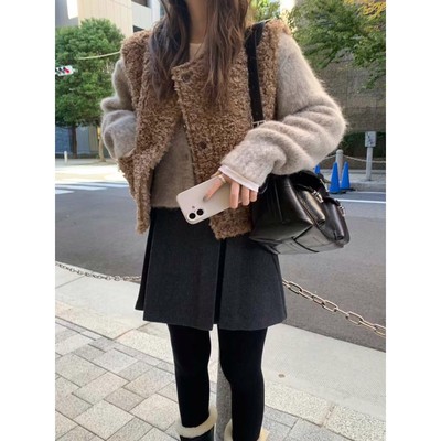 九1114韩国东大门户外半身裙区MELLOUNGE-8698593通勤档口纯色