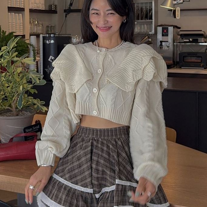 六1004韩国正品maymay-14657 针织衫区冬款别致新款百搭直邮都市