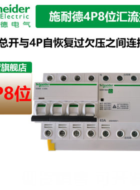 施耐德4P8位汇流排连接铜排