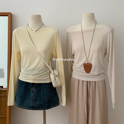 高级感打底衫女薄款长袖T恤