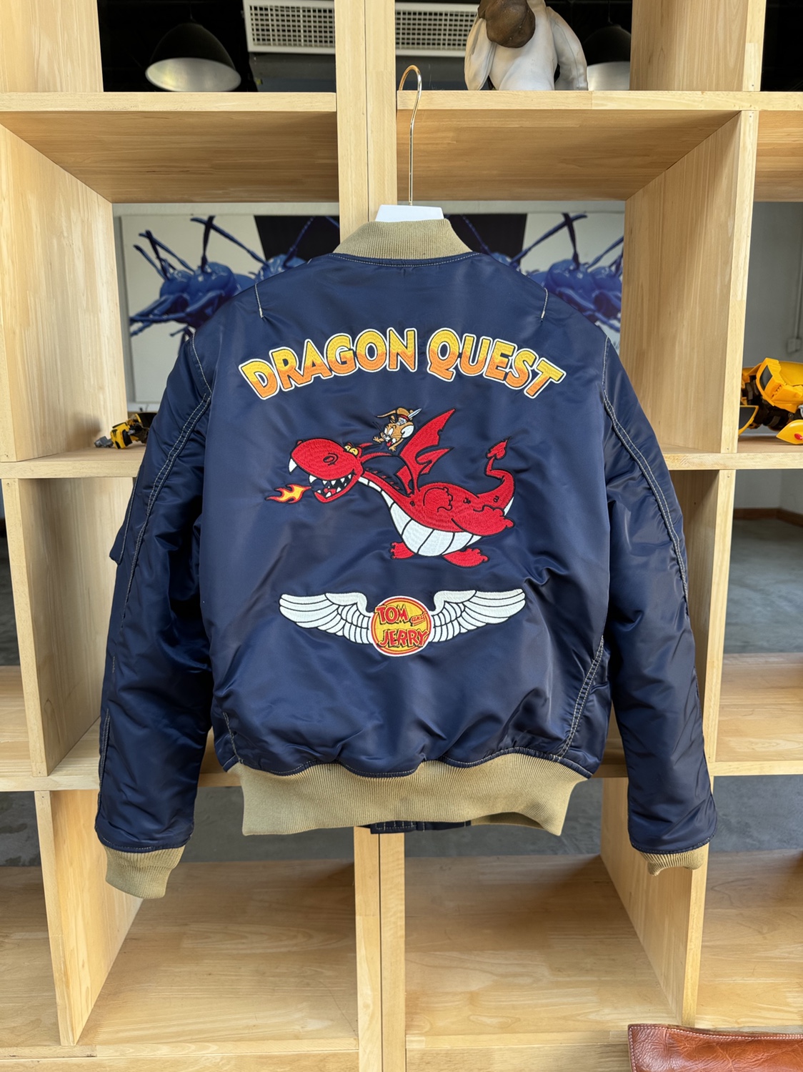 猫和老鼠ma1飞行服夹克联名勇者斗恶龙重工刺绣情侣款棉服棒球服