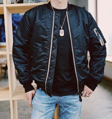 出口日单飞行服夹克ma1基础款机车服棉服纯羊毛内里双面穿棒球服