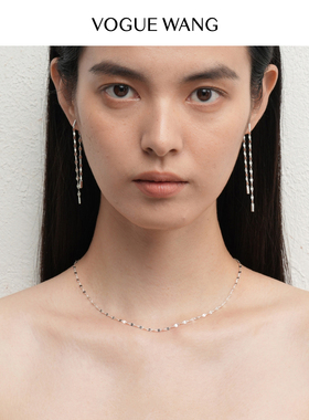 VOGUEWANGS925镀18K金锁骨链