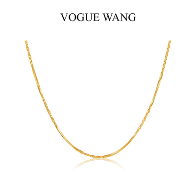 VOGUEWANG银镀金蛇骨链波光粼粼