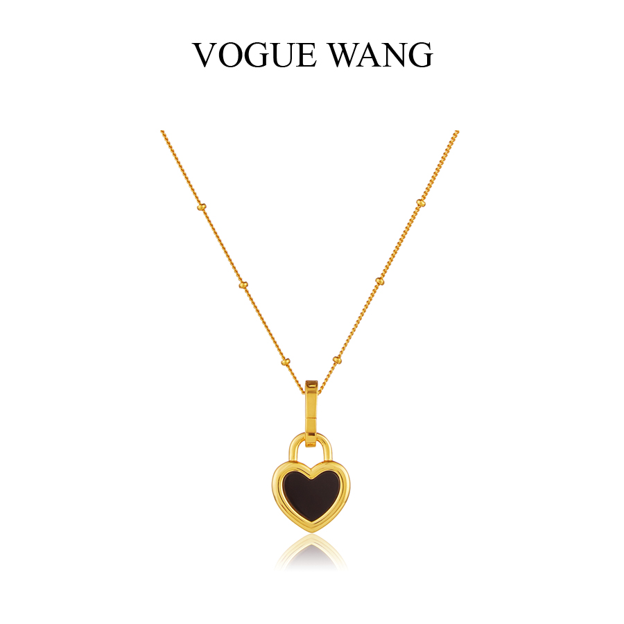 轻奢高级感爱心形黑玛瑙