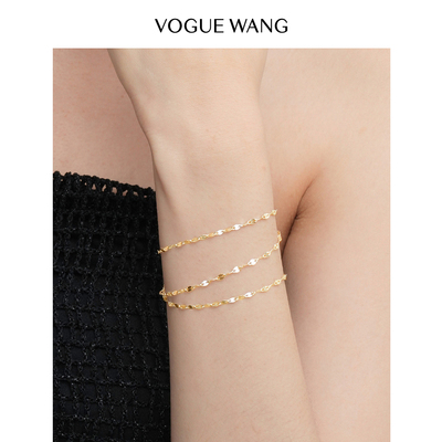 VOGUEWANGS925镀金闪耀手链女