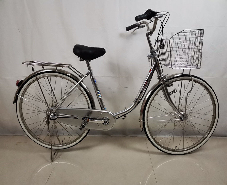 出口日本自行车全新川崎不锈钢单速变速轻便复古运动休闲男女日式