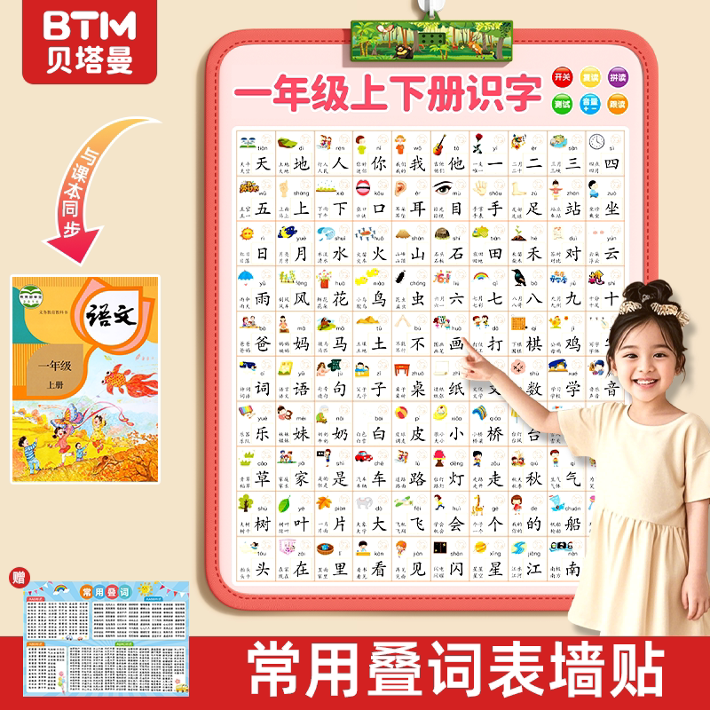 看图识字有声挂图发声墙