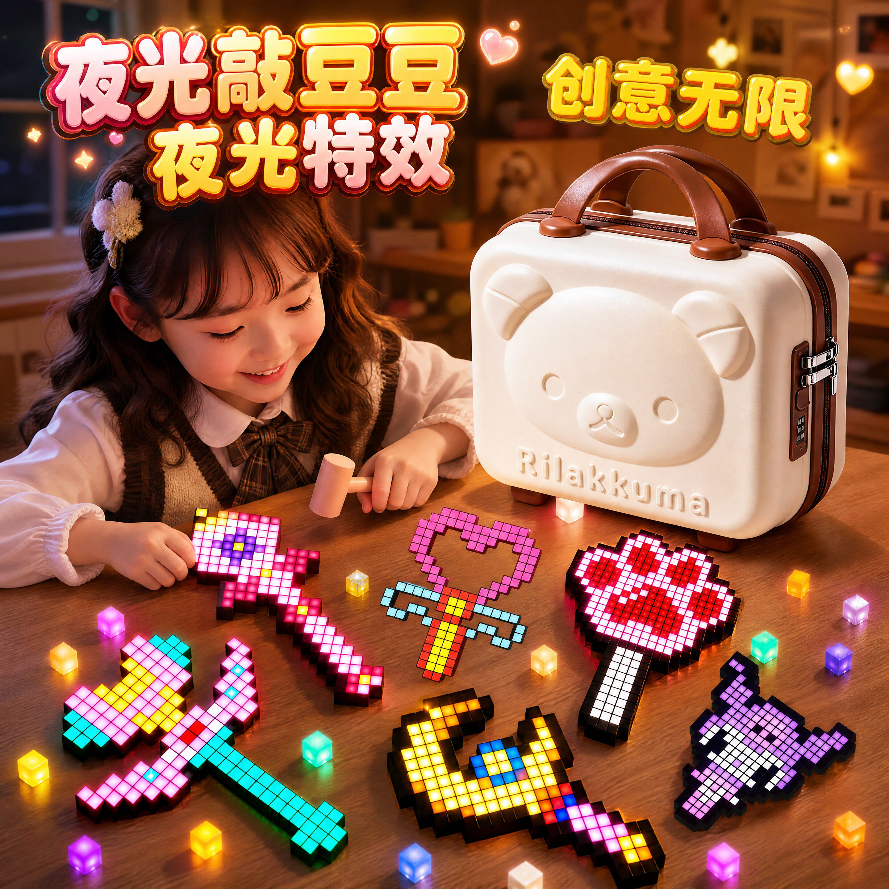 敲豆豆玩具女孩子魔法棒