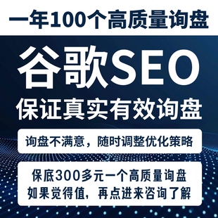 谷歌SEO代做包有询盘保证100多个真实有效高质量询盘获客
