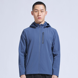 探拓户外春秋男款TECTOP休闲徒步弹力外套透气轻薄可脱帽运动风衣