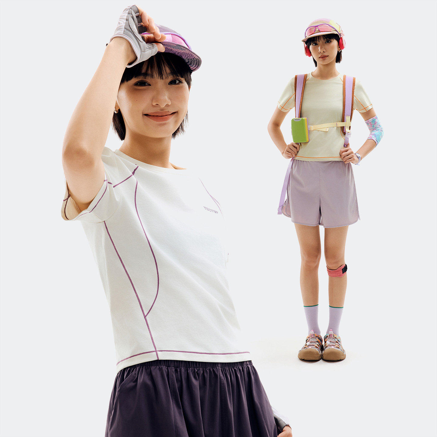 TECTOP/探拓户外夏季女士徒步速干衣透气T恤休闲上衣轻薄运动短袖