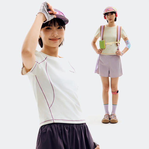 TECTOP/探拓户外夏季女士徒步速干衣透气T恤休闲上衣轻薄运动短袖