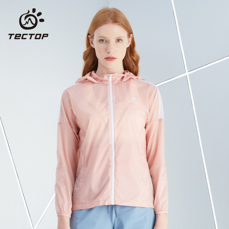 TECTOP探拓户外春夏女款轻薄透气防晒上衣休闲宽松开衫运动皮肤衣