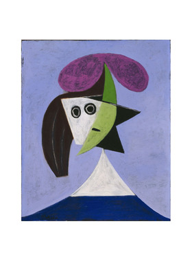 毕加索临摹现代名画Picasso戴帽女子奥尔加儿童房装饰画手绘油画