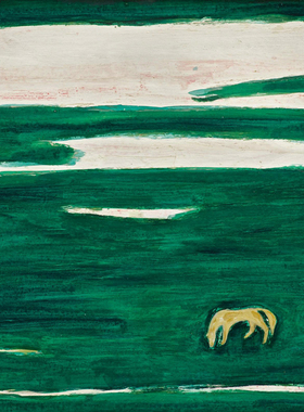 玄关挂画卧室装饰画常玉sanyu油画原野之马手绘临摹复制品动物