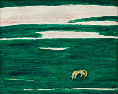 原野手绘临摹复制品动物卧室挂画