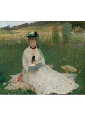 莫里索油画阅读的女人手绘临摹复制世界名画Morisot印象派