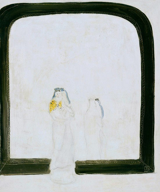 sanyu常玉油画镜前母与子宗教人物装饰画手绘临摹仿制品复制品-封面