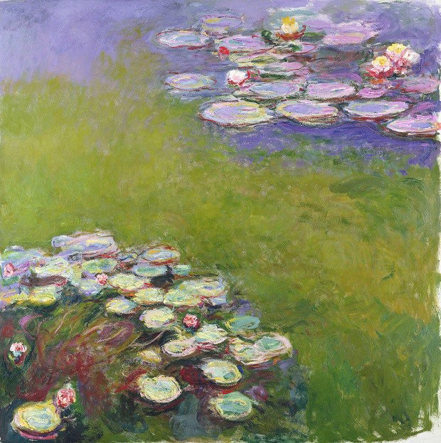 睡莲装饰画手绘临摹印象派名画复制品莫奈睡莲油画monet
