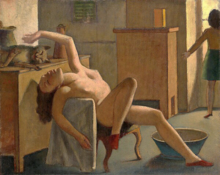 巴尔蒂斯油画裸体与猫Balthus 世界名画人物手绘临摹复制品欧式