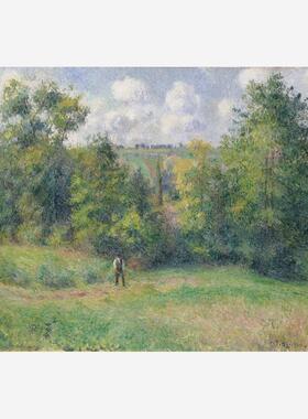 印象派风景油画毕沙罗恩内里的道路手绘临摹Camille Pissarro