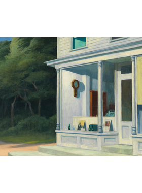 美式装修客厅挂画装饰画手绘霍普油画临摹名画Edward Hopper霍珀