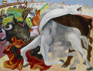 新款斗牛士毕加索Picasso西班牙油画世界名画复制酒店抽象装饰画