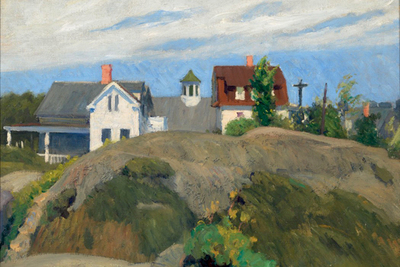 美国房屋复制品风景油画