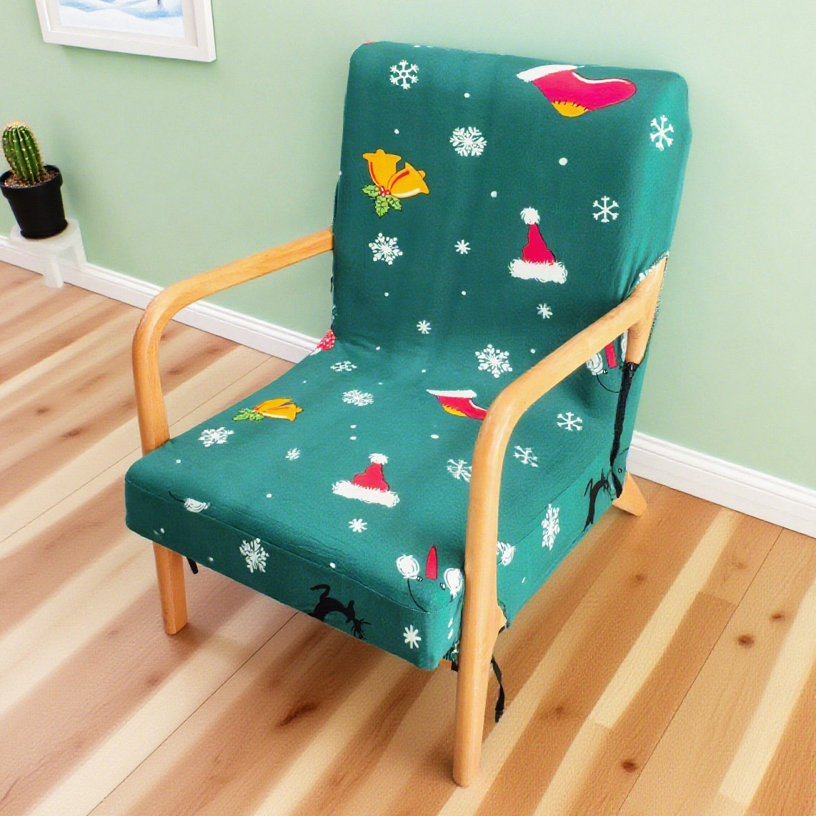 实木麻将椅子套罩弹性印花通用带扶手中式老板将军椅套全包新品