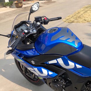 适用于铃木GSX250R油箱贴碳纤鱼骨加厚改装 防水防刮保护油箱盖贴