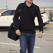 男tad加厚美利奴羊毛翻领长袖 t恤户外休闲衣商务Polo美丽诺速干衣