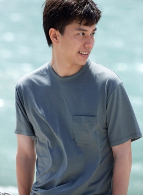 男女重磅280gsm加厚美利奴羊毛徒步爬山短袖圆领T恤美丽诺速干衣