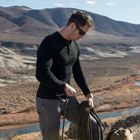 Шерстяной быстросохнущий лонгслив, дорожная удерживающая тепло спортивная футболка