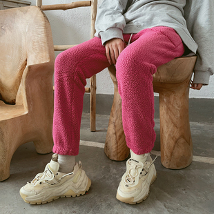 羊羔绒毛摇粒绒秋冬户外长裤 P300加厚加绒保暖抓绒裤 子 特价 女款