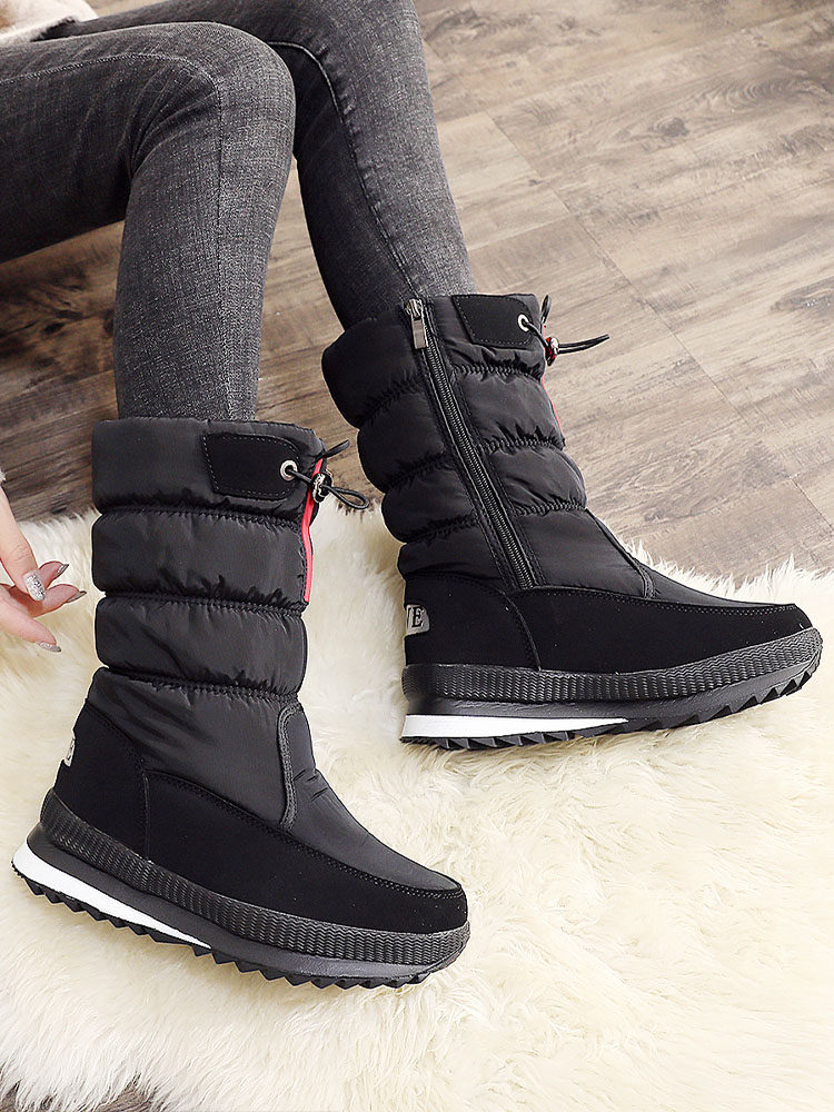 NEW WINTER WOMENS SHOES THICKENED PLUS VELVET WARM COTTON SHOES WATERPROOF SNOW BOOTS LADIES ANTI-SKI SHOES COTTON BOOTS
