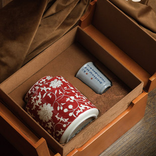 高档复古茶叶罐罐竹盒茶叶包装盒野生红茶古树普洱茶白茶空礼盒