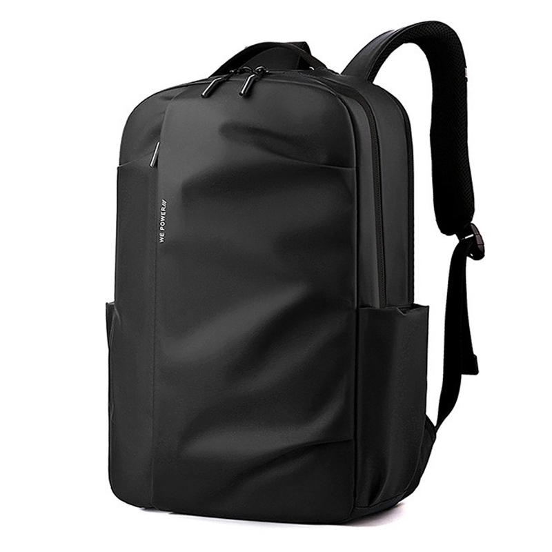 旅行男士双肩包黑纯色出差牛津布