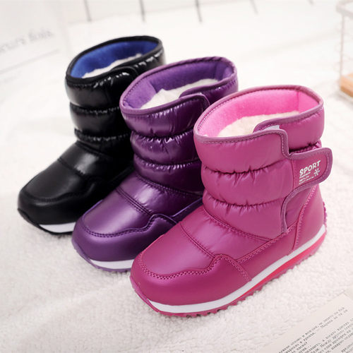 冬季女童雪地靴儿童加厚加绒户外