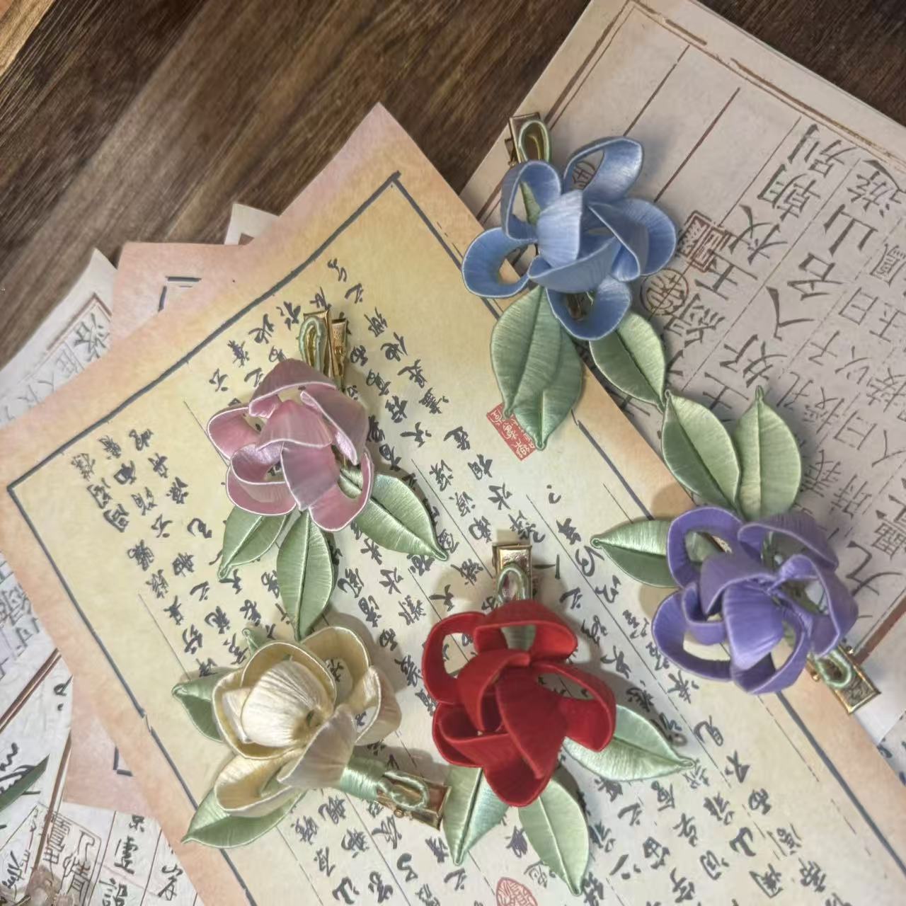 前尘梦非遗缠花汉服配饰发夹旗袍古风国风汉元素仙女手工头饰礼品