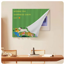 卡通电表箱装饰画布帘客厅可视门铃遮挡帘免打孔电闸盒遮丑挂帘