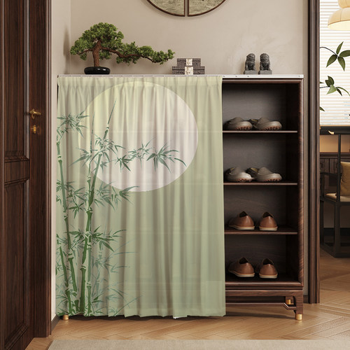 【纱帘遮挡帘】定制粘贴轨道帘