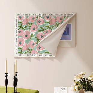 电表箱装饰画布帘客厅可视门铃遮挡帘免打孔电闸盒遮丑挂帘粘贴布