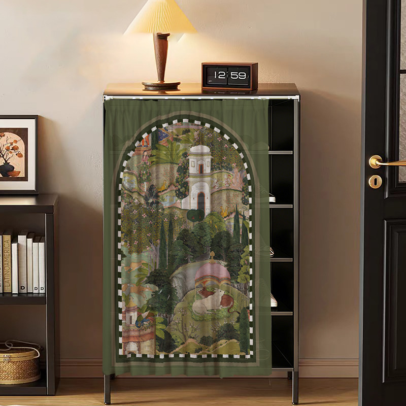 柜子遮挡帘中古纱帘书柜防尘帘子橱柜拉帘粘贴轨道遮丑帘布帘柜帘,居家布艺,柜类遮挡帘,淘宝优惠券,粉丝福利购,淘宝优惠卷