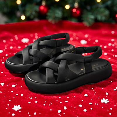 26新款轻奢断码女鞋清仓韩版罗马风交叉带凉鞋女百搭通勤女鞋4932