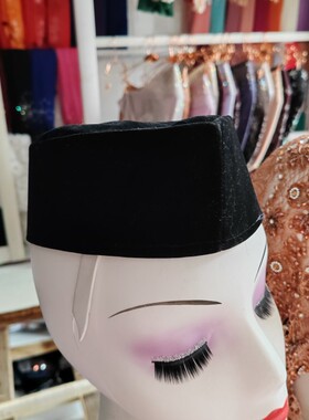 清仓儿童帽子全黑色马来船帽