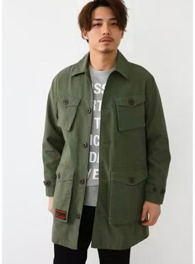 日单潮牌RODEO CROWNS RCWB M65军事风格全棉中长款风衣外套春秋