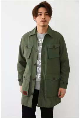 日单潮牌RODEO CROWNS RCWB M65军事风格全棉中长款风衣外套春秋