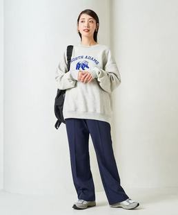 日单潮牌freaks store女士纯色休闲裤半松紧腰微弹力春夏秋三季