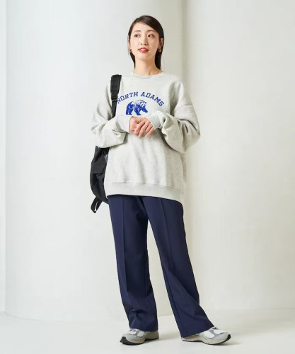 日单潮牌freaks store女士纯色休闲裤半松紧腰微弹力春夏秋三季